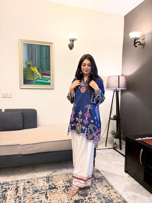 PK Inspired 2-Piece Set - Detailed Embroidery - Premium Cotton - Trends By Marium