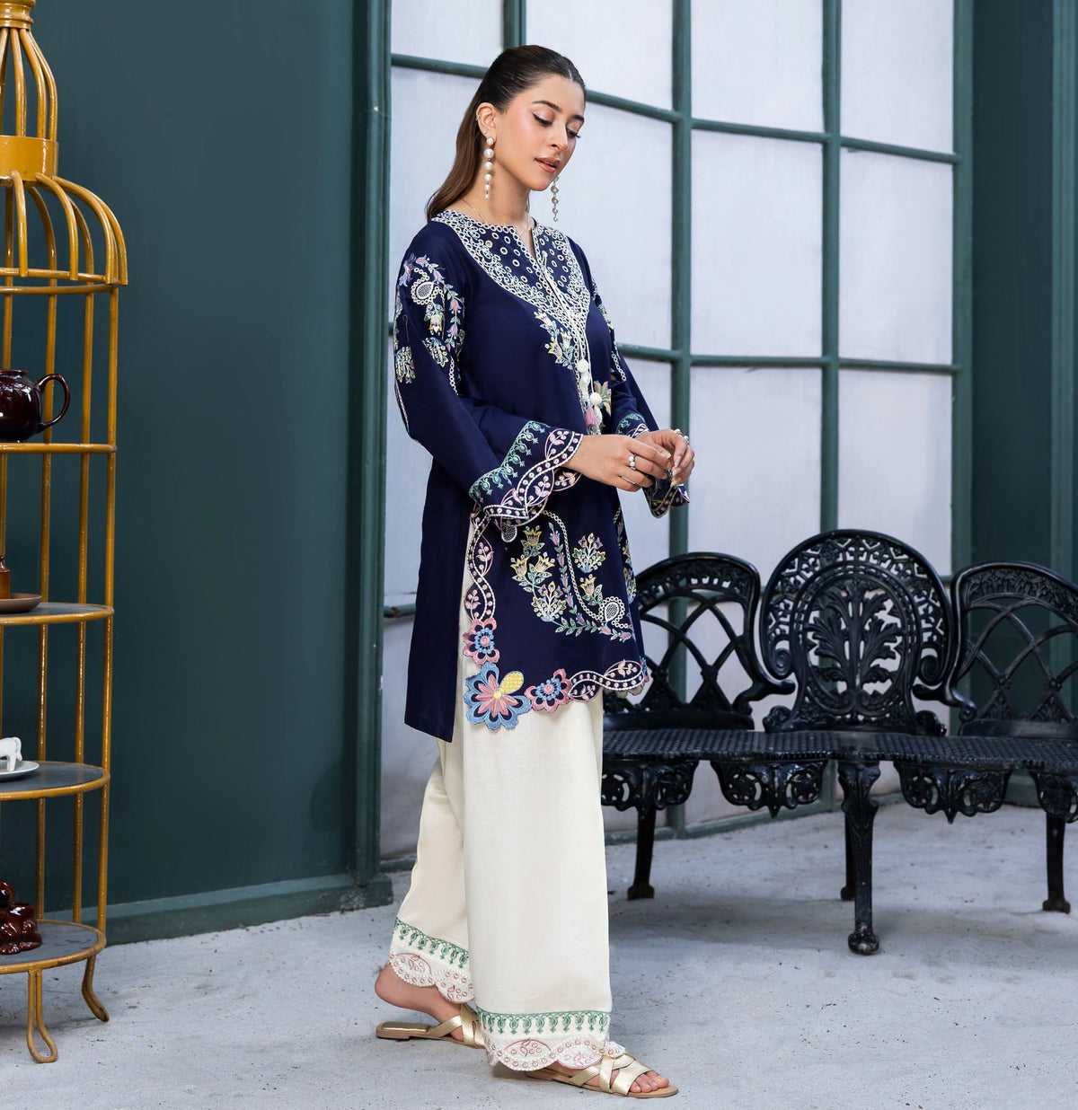 PK Inspired Cotton Threads 2PC - Cut work With Threads - Trends By Marium