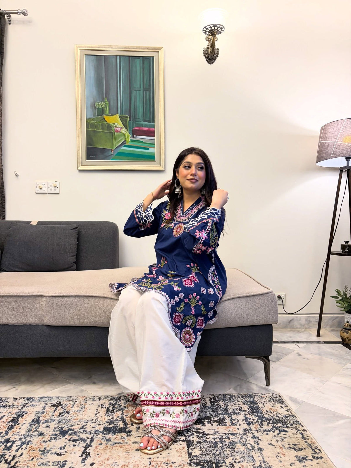 PK Inspired 2-Piece Set - Detailed Embroidery - Premium Cotton - Trends By Marium