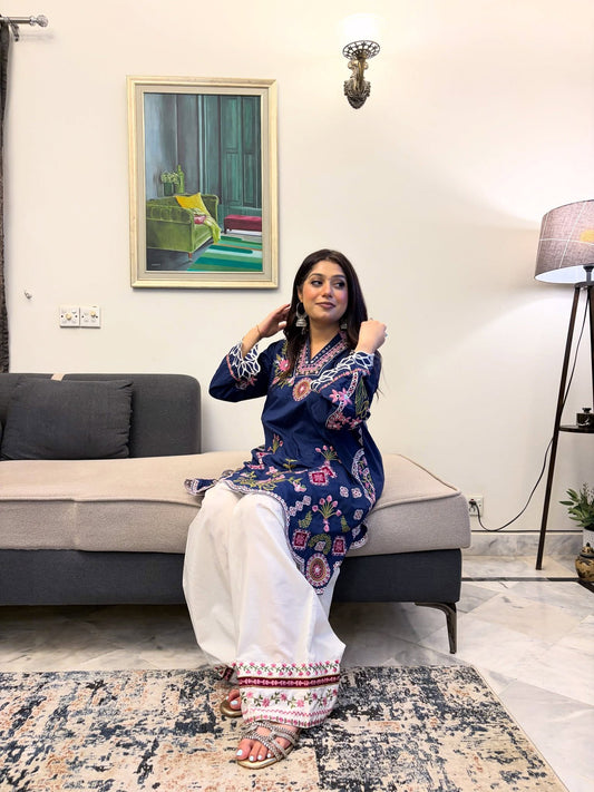PK Inspired 2-Piece Set - Detailed Embroidery - Premium Cotton - Trends By Marium