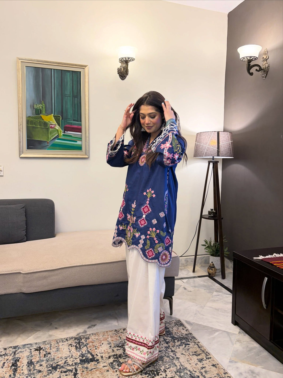 PK Inspired 2-Piece Set - Detailed Embroidery - Premium Cotton - Trends By Marium