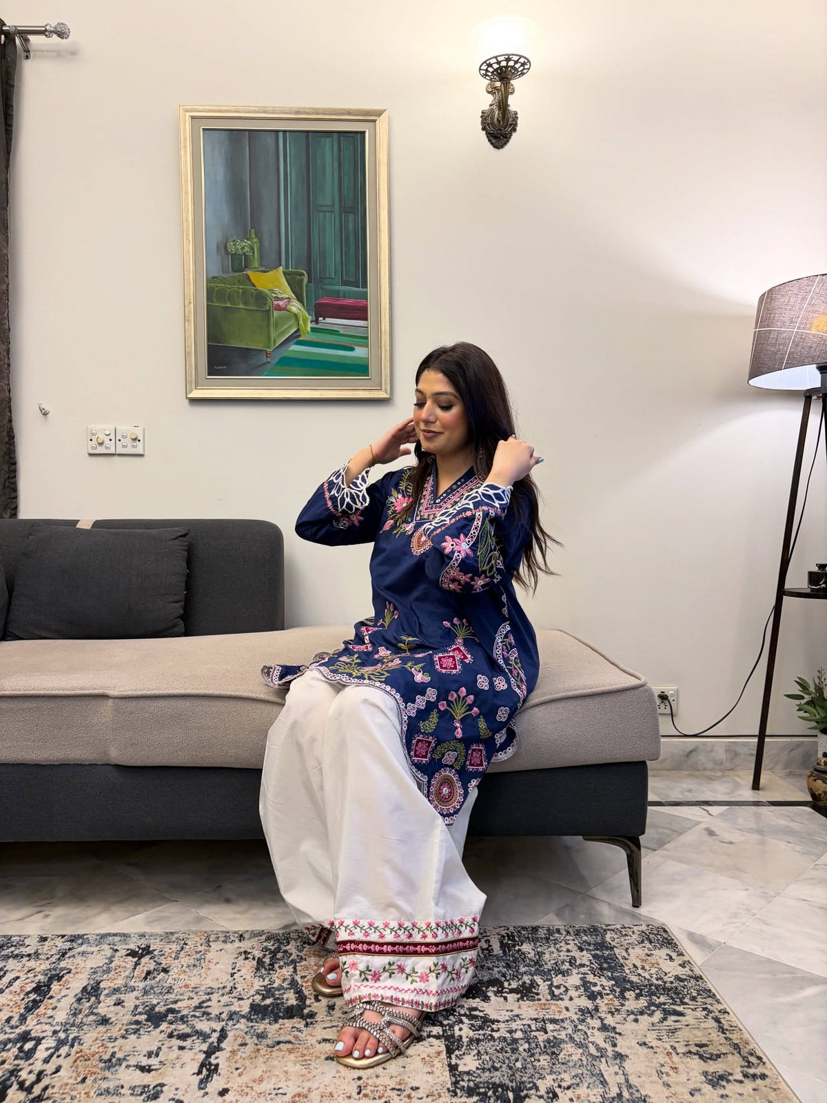 PK Inspired 2-Piece Set - Detailed Embroidery - Premium Cotton - Trends By Marium